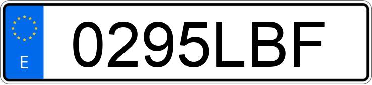 Numer rejestracyjny 0295LBF posiada VOLKSWAGEN GOLF