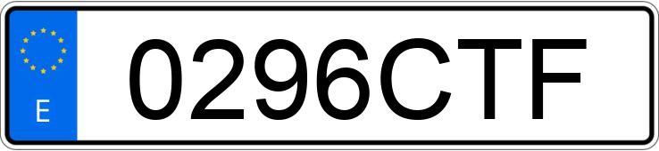 Numer rejestracyjny 0296CTF posiada BMW SERIE 3