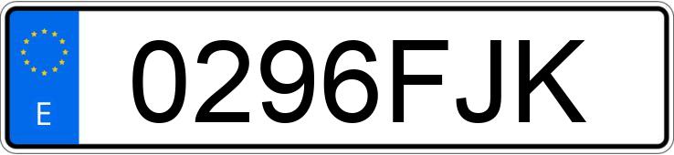 Numer rejestracyjny 0296FJK posiada VOLKSWAGEN GOLF