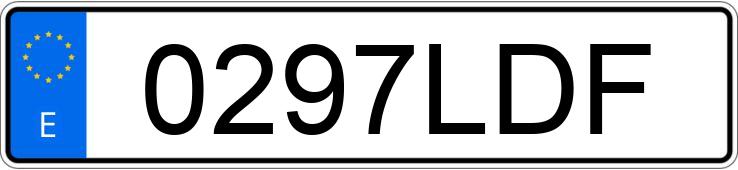 Numer rejestracyjny 0297LDF posiada AUDI A3