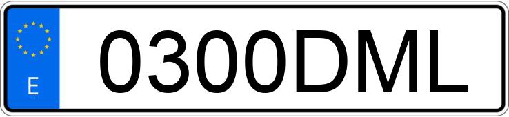 Numer rejestracyjny 0300DML posiada MBK OVETTO 100