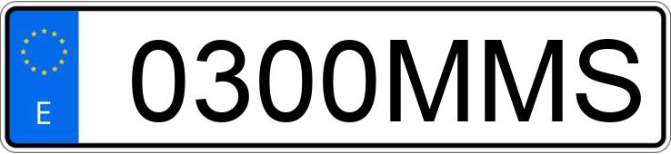 Numer rejestracyjny 0300MMS posiada RENAULT MASTER