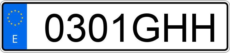 Numer rejestracyjny 0301GHH posiada HONDA CIVIC