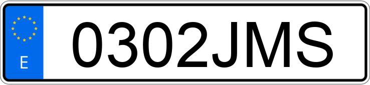 Numer rejestracyjny 0302JMS posiada BMW SERIE 3