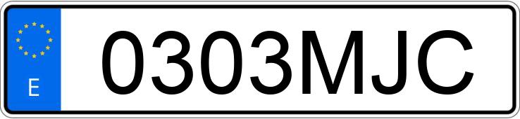 Numer rejestracyjny 0303MJC posiada MERCURY M
