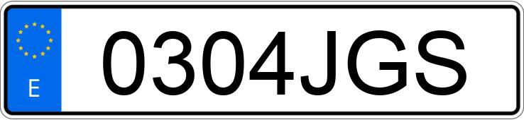 Numer rejestracyjny 0304JGS posiada VOLKSWAGEN BEETLE