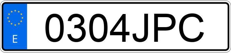 Registreringsnummeret 0304JPC har OPEL ADAM