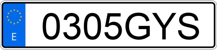 Numer rejestracyjny 0305GYS posiada FORD MONDEO