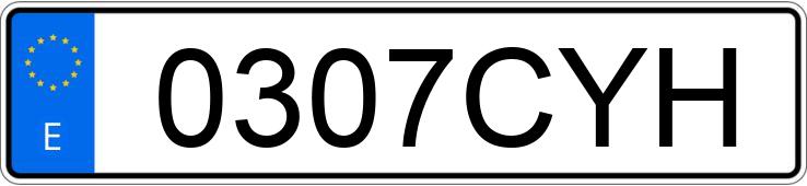 Numer rejestracyjny 0307CYH posiada MERCEDES E (211)