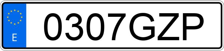 Numer rejestracyjny 0307GZP posiada MERCEDES C (204)