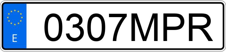 Numer rejestracyjny 0307MPR posiada TOYOTA HILUX