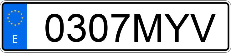 Numer rejestracyjny 0307MYV posiada HYUNDAI TUCSON