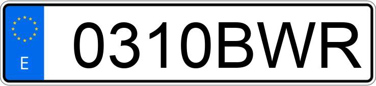 Numer rejestracyjny 0310BWR posiada SEAT LEON