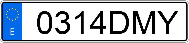 Il numero di registrazione 0314DMY ha BMW SERIE 3
