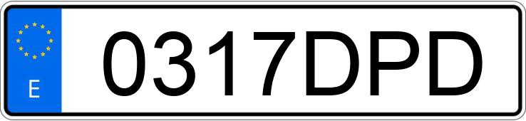 Numer rejestracyjny 0317DPD posiada AUDI A4