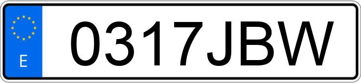 Numer rejestracyjny 0317JBW posiada VOLKSWAGEN PASSAT Numer rejestracyjny 0317JBW posiada VOLKSWAGEN PASSAT