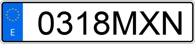 Numer rejestracyjny 0318MXN posiada RENAULT ESPACE