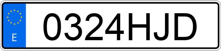 Numer rejestracyjny 0324HJD posiada AUDI A6