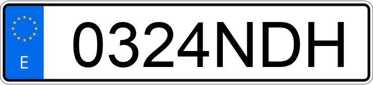 Numer rejestracyjny 0324NDH posiada DS DS4