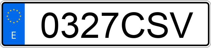 Il numero di registrazione 0327CSV ha RENAULT LAGUNA