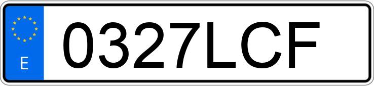 Numer rejestracyjny 0327LCF posiada VOLKSWAGEN CARAVELLE