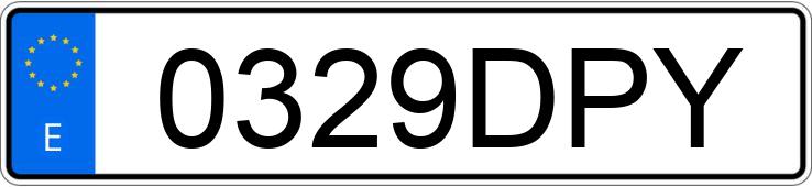 Numer rejestracyjny 0329DPY posiada RENAULT ESPACE