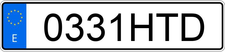 Numer rejestracyjny 0331HTD posiada PORSCHE 911