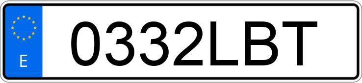 Numer rejestracyjny 0332LBT posiada AUDI RS3