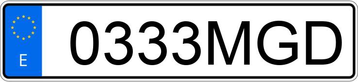 Numer rejestracyjny 0333MGD posiada MERCEDES CITAN