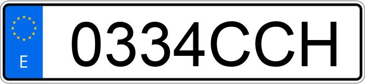 Numer rejestracyjny 0334CCH posiada PEUGEOT 206