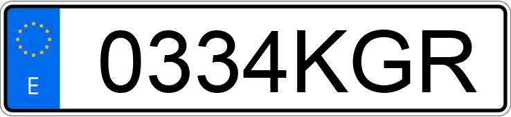 Numer rejestracyjny 0334KGR posiada MERCEDES C (204)