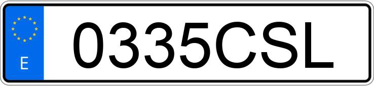 Numer rejestracyjny 0335CSL posiada HONDA PRELUDE