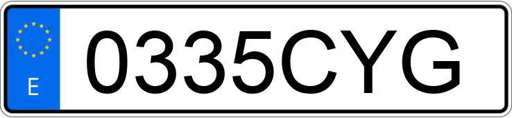 Numer rejestracyjny 0335CYG posiada VOLKSWAGEN TOURAN Numer rejestracyjny 0335CYG posiada VOLKSWAGEN TOURAN