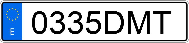 Numer rejestracyjny 0335DMT posiada MERCEDES E (211)