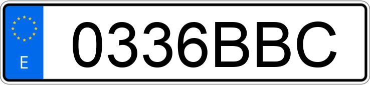 Numer rejestracyjny 0336BBC posiada OPEL CALIBRA