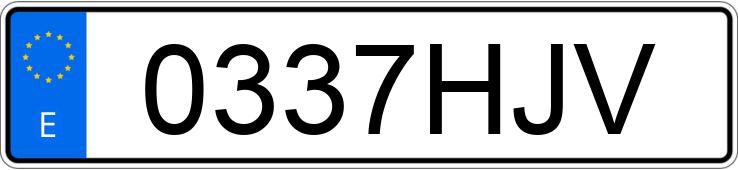 Numer rejestracyjny 0337HJV posiada RENAULT TRAFIC