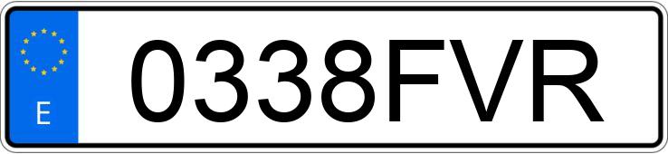 Numer rejestracyjny 0338FVR posiada BMW SERIE 3