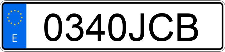 Numer rejestracyjny 0340JCB posiada BENTLEY TURBO R