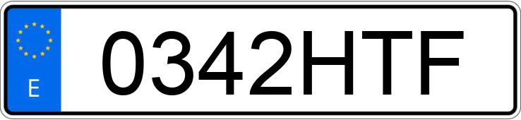 Numer rejestracyjny 0342HTF posiada PEUGEOT 208