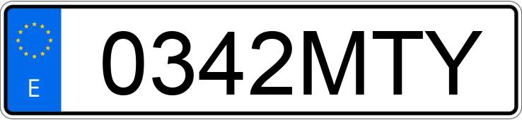 Numer rejestracyjny 0342MTY posiada BMW SERIE 4