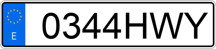 Numer rejestracyjny 0344HWY posiada VOLKSWAGEN GOLF Numer rejestracyjny 0344HWY posiada VOLKSWAGEN GOLF