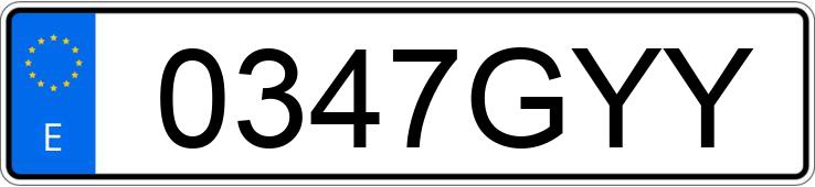 Numer rejestracyjny 0347GYY posiada CITROEN DS3