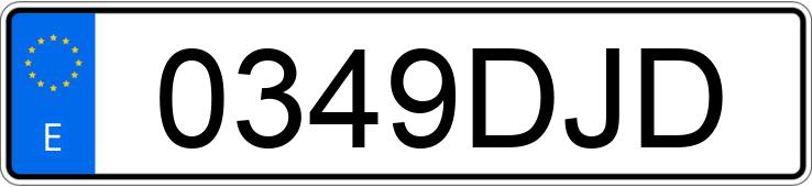 Numer rejestracyjny 0349DJD posiada VOLKSWAGEN TOURAN