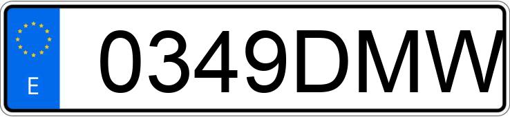 Numer rejestracyjny 0349DMW posiada RENAULT KANGOO