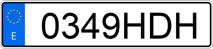 Numer rejestracyjny 0349HDH posiada OPEL MERIVA