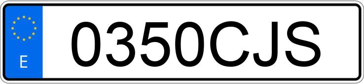 The registration number 0350CJS has MERCEDES E (211) The registration number 0350CJS has MERCEDES E (211)