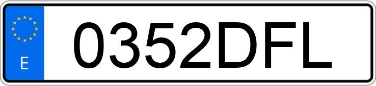 Numer rejestracyjny 0352DFL posiada ROVER 75