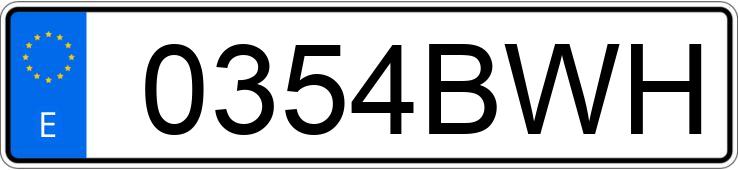 Numer rejestracyjny 0354BWH posiada AUDI A4