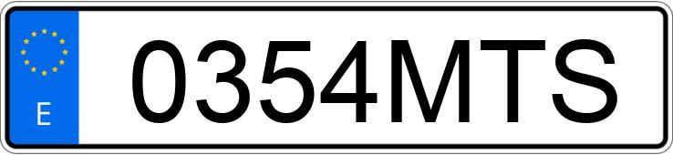 Numer rejestracyjny 0354MTS posiada SYM ADX