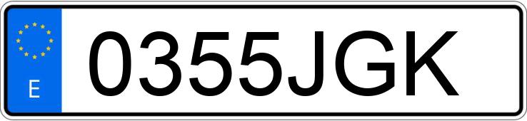 Numer rejestracyjny 0355JGK posiada MAZDA RX-8